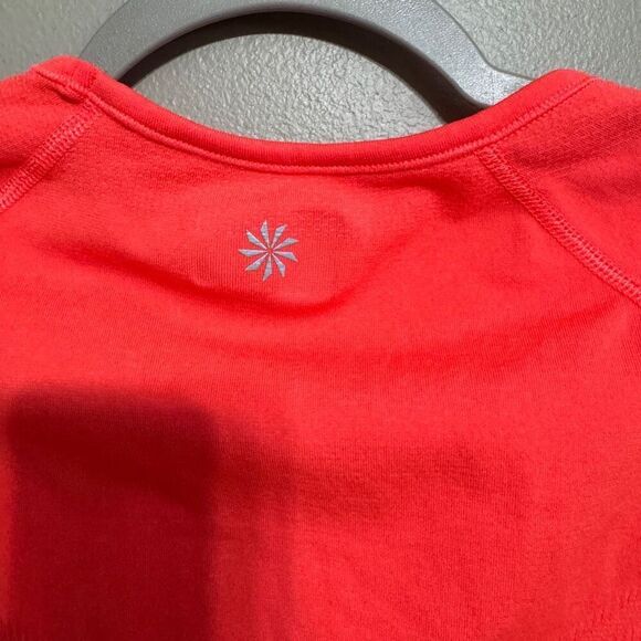 Athleta Fastest Track bight orange seamless tee size medium - Picture 5 of 5